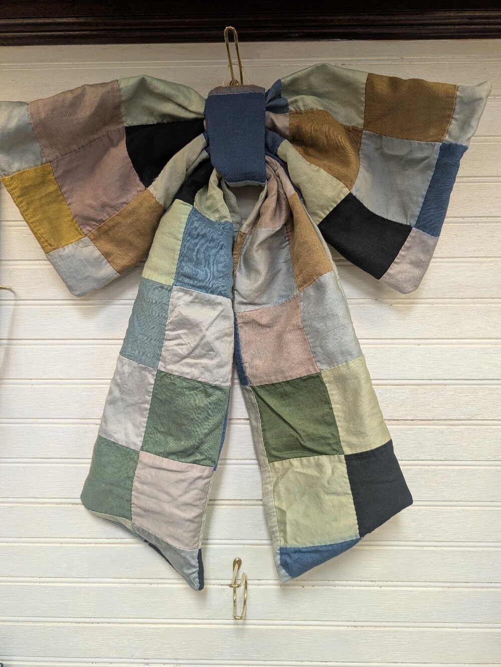 Bow of Many Colors Patchwork Bow Wall Accent - Multicolor Cotton Quilt Bow